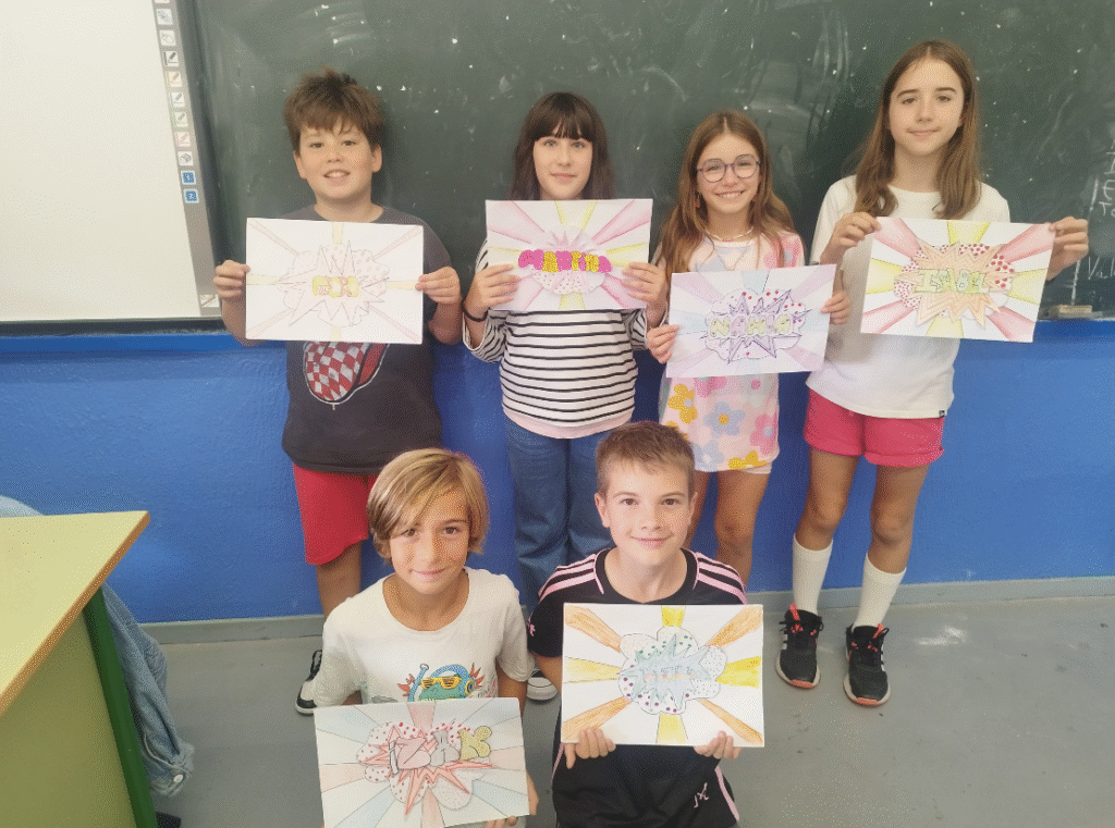 El alumnado de PRIMARIA del colegio Sagrada Familia de Zaragoza participa en una actividad en el Colegio. 